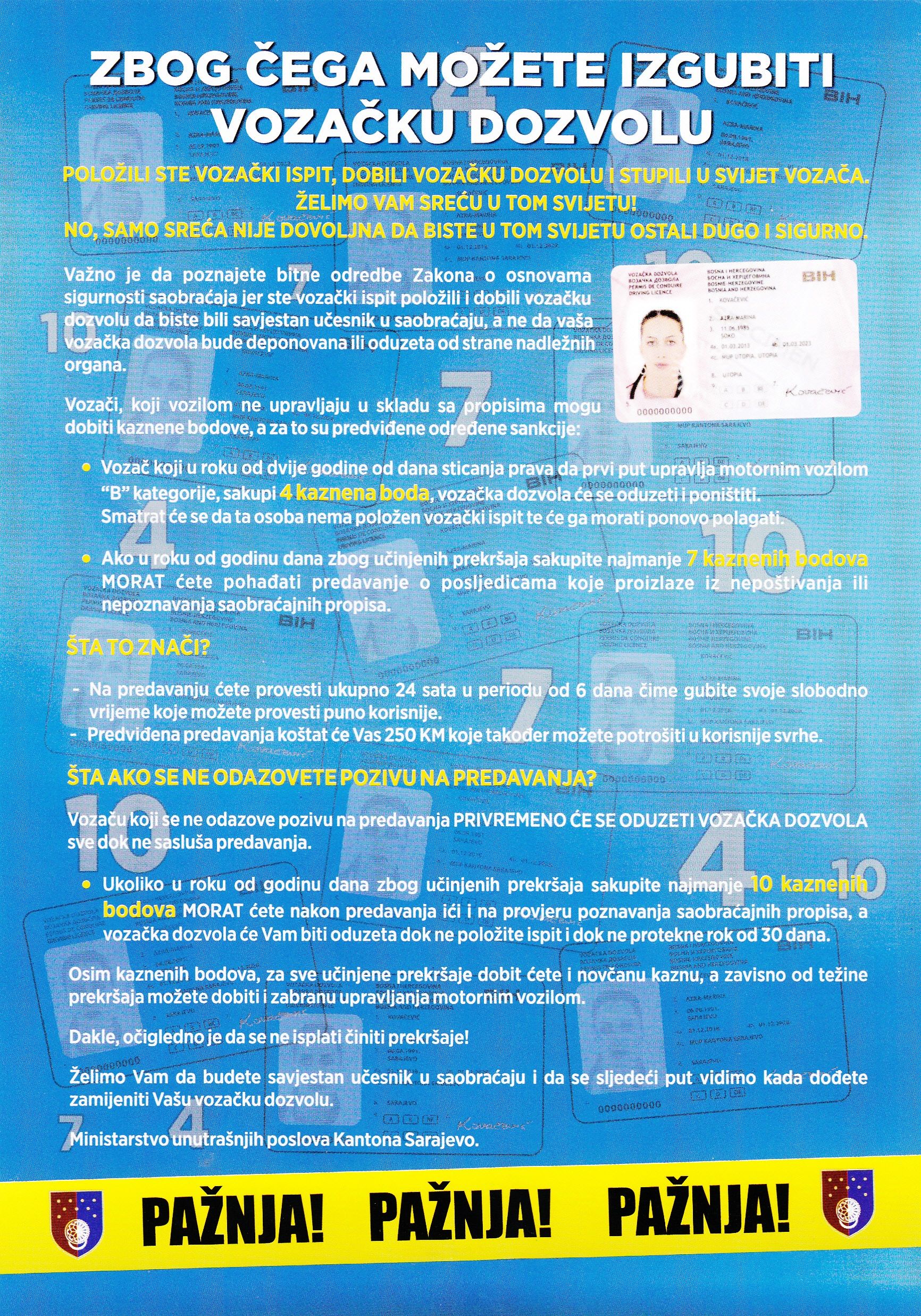 Zbog čega možete izgubiti vozačku dozvolu